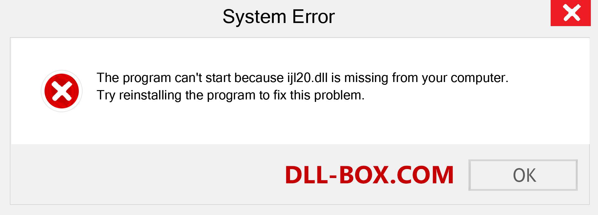 ijl20.dll file is missing?. Download for Windows 7, 8, 10 - Fix  ijl20 dll Missing Error on Windows, photos, images